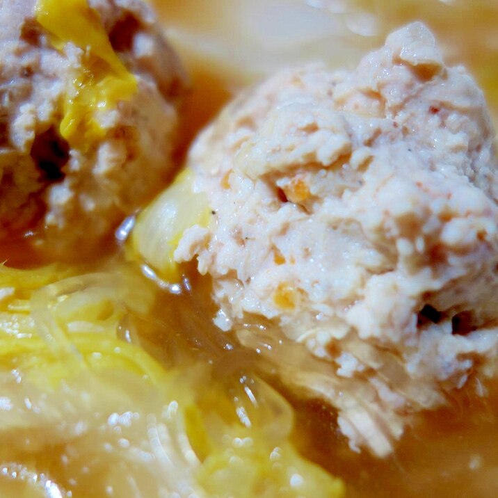 ふんわり豆腐団子の春雨スープ